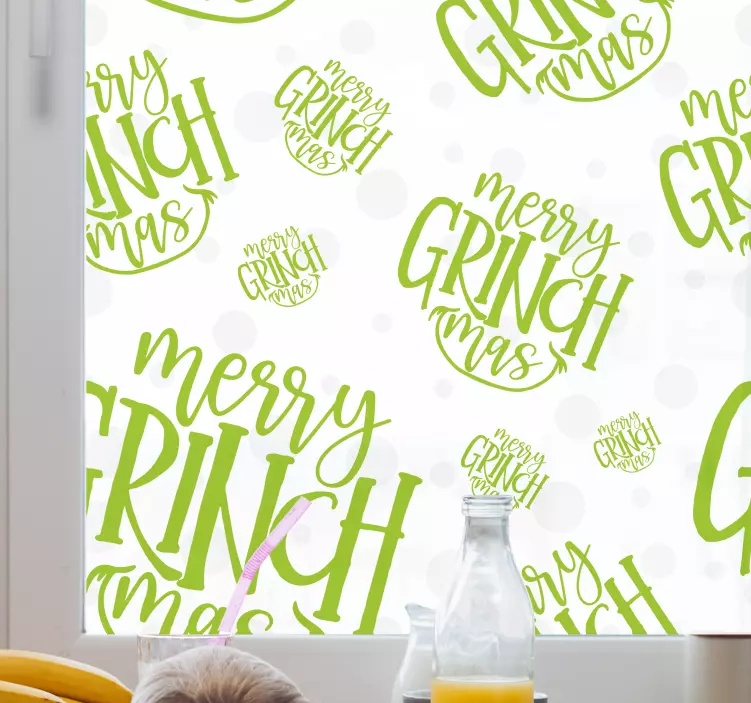 Merry Grinch Message halloween sticker - TenStickers