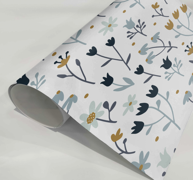 Minimalist Flowers furniture decal  3600 - TenStickers