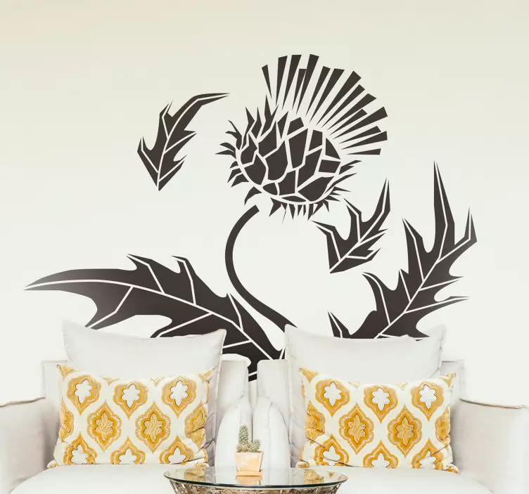 Monocolour Thistle Wall Sticker - TenStickers