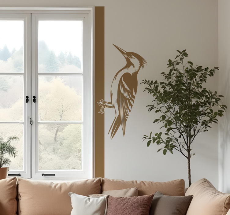 Monocolour woodpecker wall sticker - TenStickers