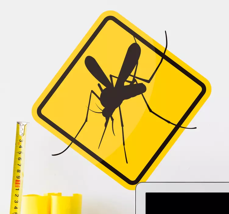 Mosquito danger animal wall sticker - TenStickers