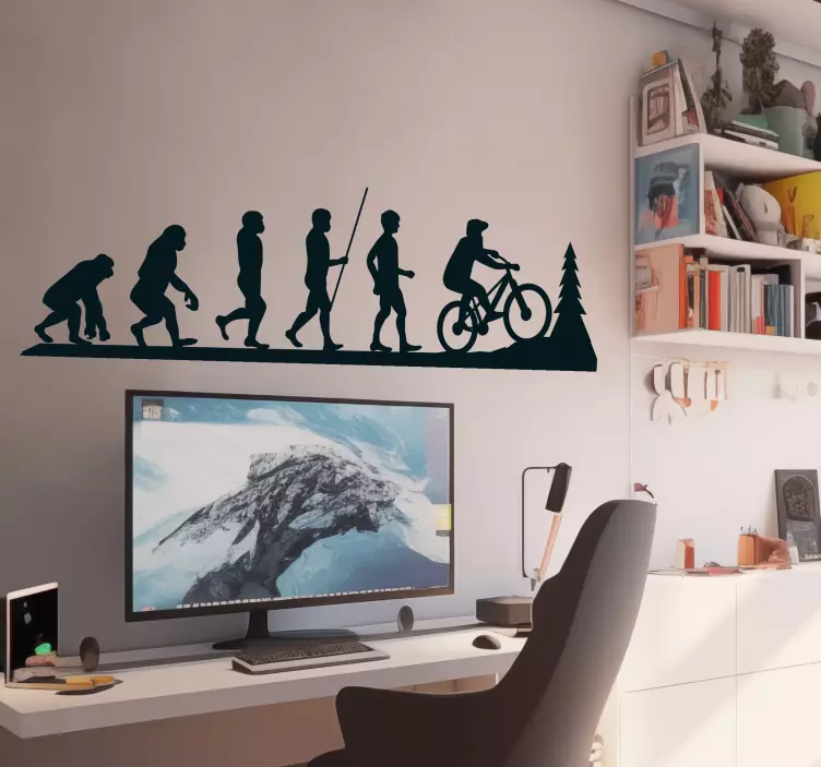 mountain bike evolution teenage wall decals - TenStickers