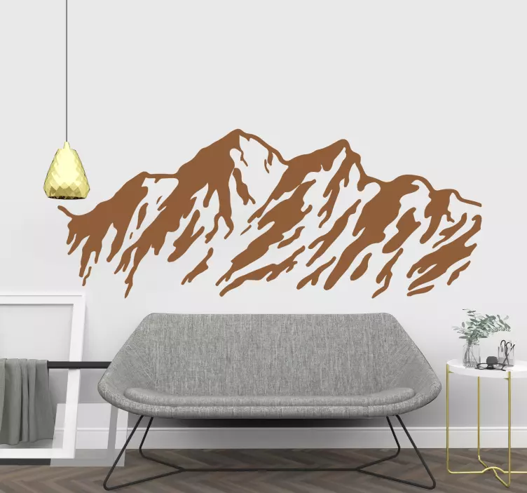 Mountain Range Outline nature wall sticker - TenStickers