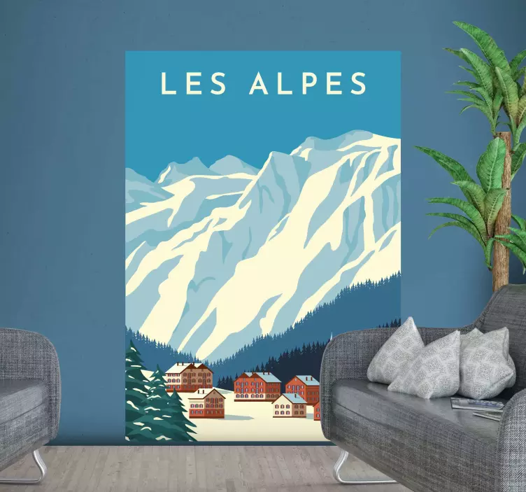 Mountains in Switzerland  sticker - TenStickers