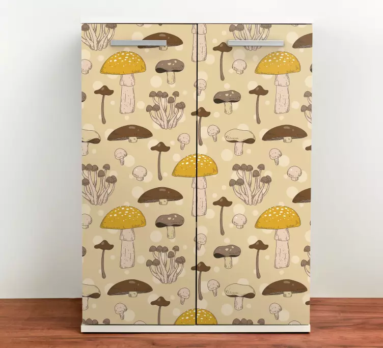 Mushroom pattern cover furniture sticker - TenStickers