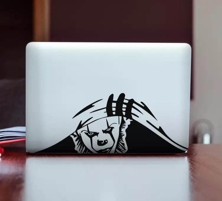Mysterious clown laptop skin - TenStickers