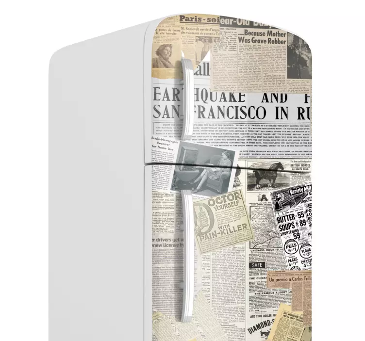 Newspaper Fridge Decal - TenStickers