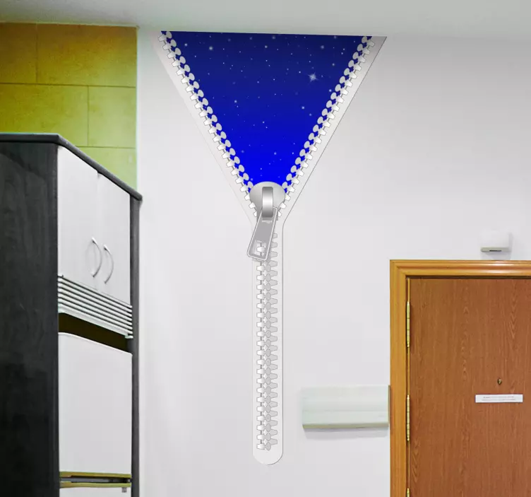 Night Time Zipper Sticker - TenStickers