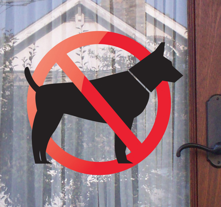 No Dogs Allowed Sign Sticker - TenStickers
