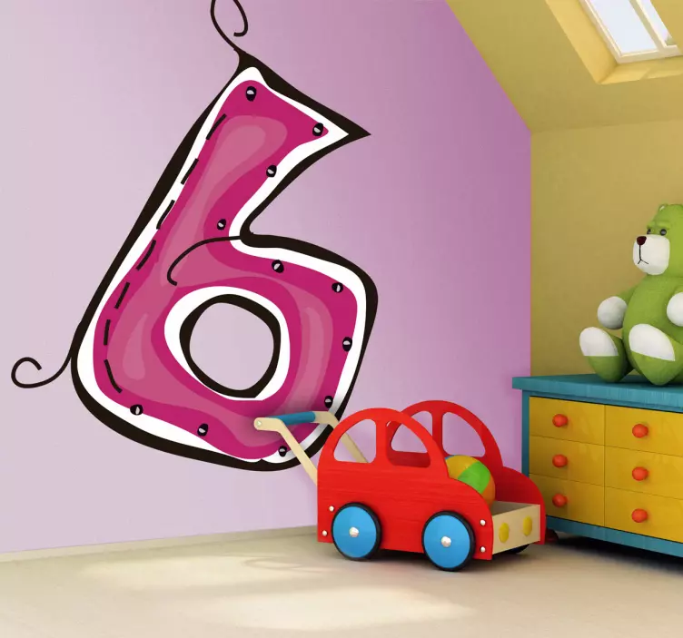 Number 6 Sticker - TenStickers