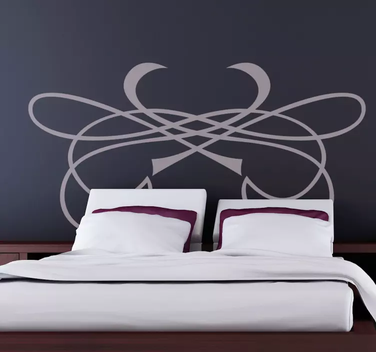 Ornamental Vinyl Headboard Sticker - TenStickers