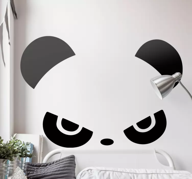 Panda Face Expression cat sticker - TenStickers