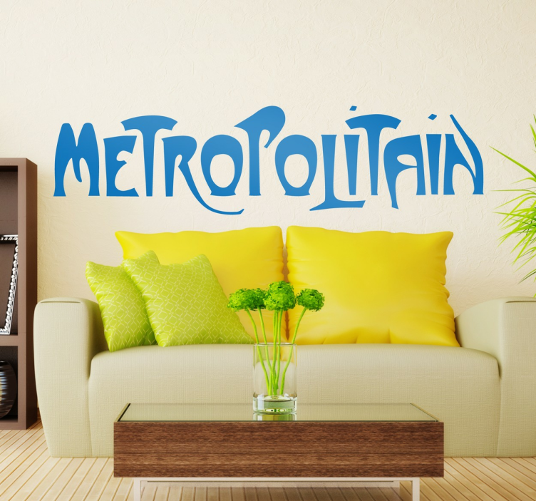 Paris Metropolitain Text Sticker - TenStickers