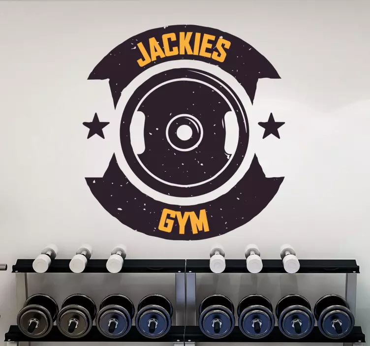Personalised Gym wall sticker - TenStickers