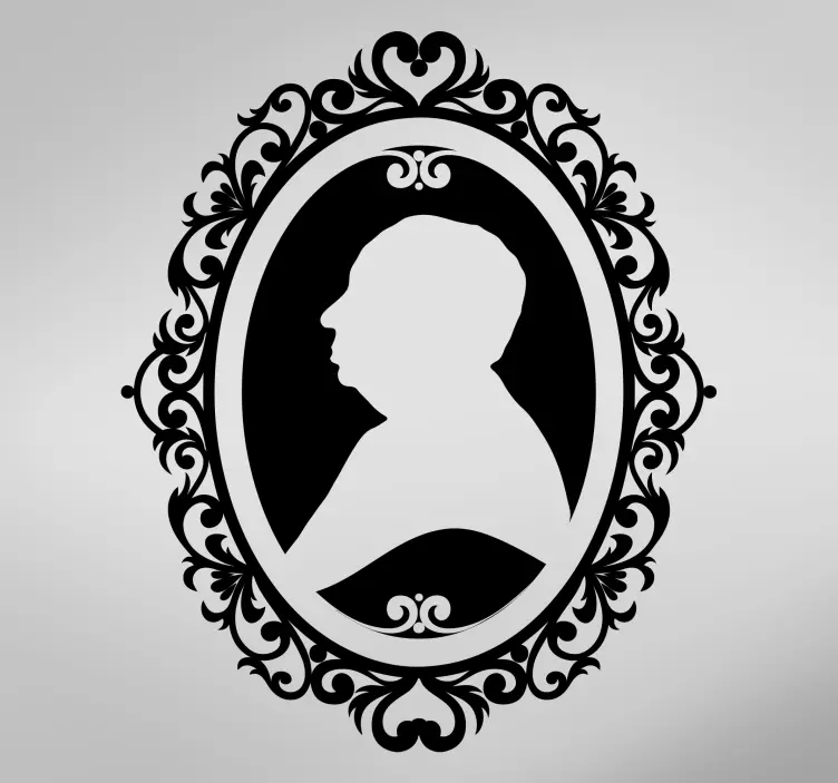 Personalised Portrait Frame Wall Sticker - TenStickers