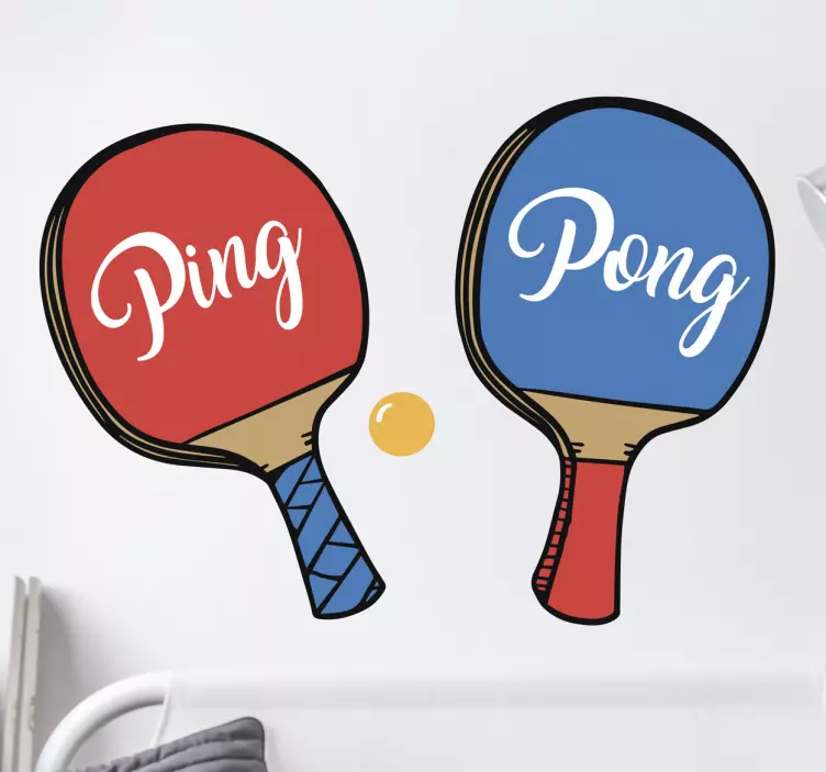 Ping pong sports wall sticker - TenStickers