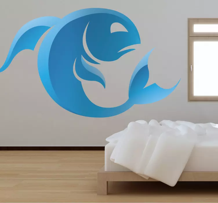 Pisces Zodiac Sign Wall Sticker - TenStickers