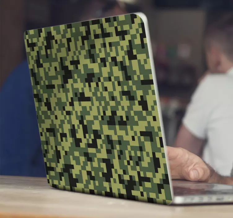 Pixel Camouflage Laptop Sticker - TenStickers