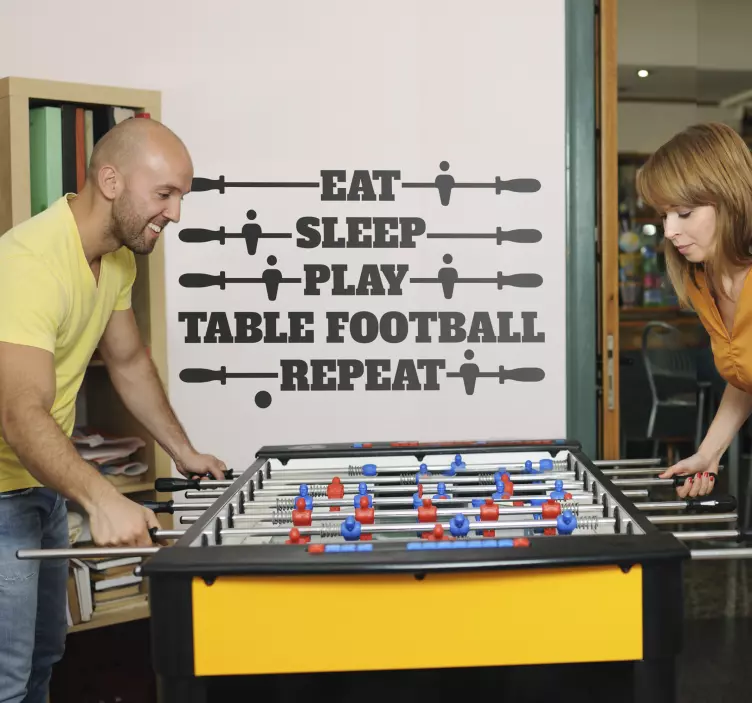play football table and repeat wall stickers quotes - TenStickers