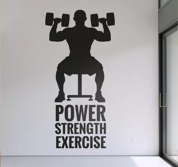 Power, Strength, Exercise Wall Sticker - TenStickers