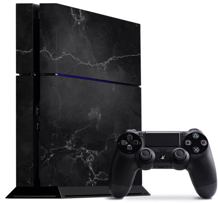 Marble texture black ps4 skin - TenStickers