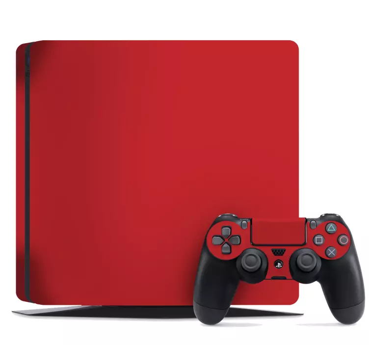Ps4 skin vibrant red console - TenStickers