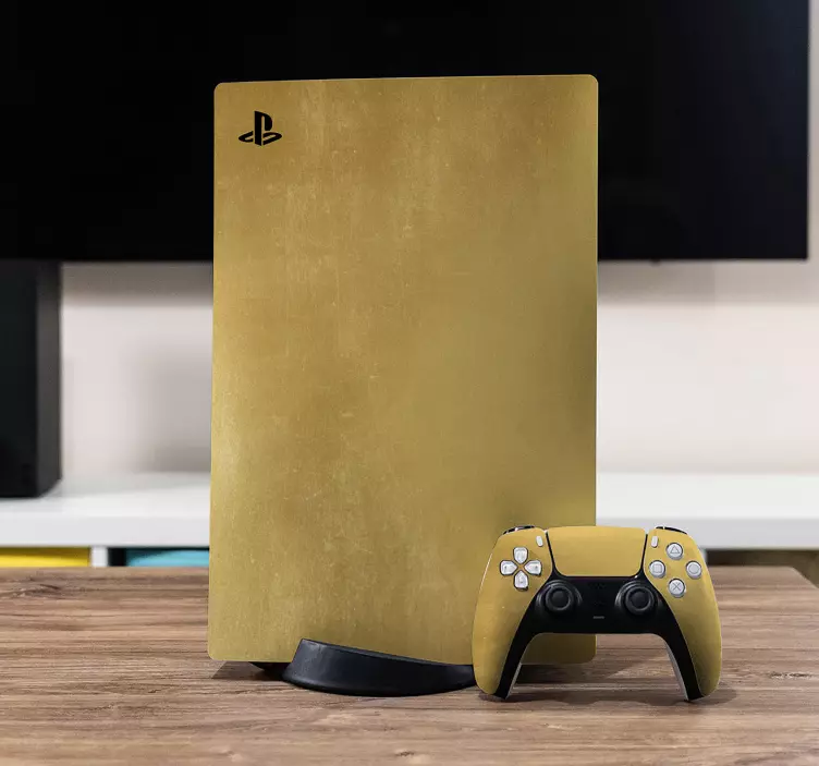 Ps5 skin gold console cover - TenStickers