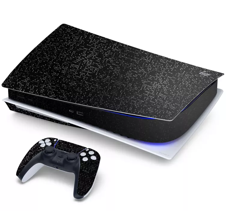 Ps5 skin in black patterned tech - TenStickers