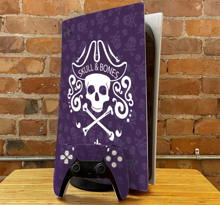 Ps5 skin pirate skull design - TenStickers