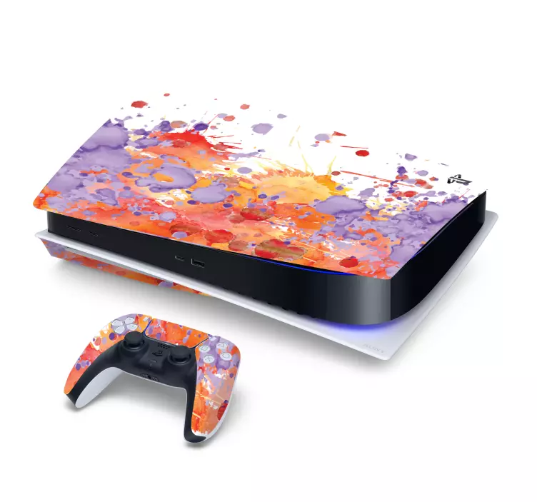 Ps5 skin splash pattern cover - TenStickers