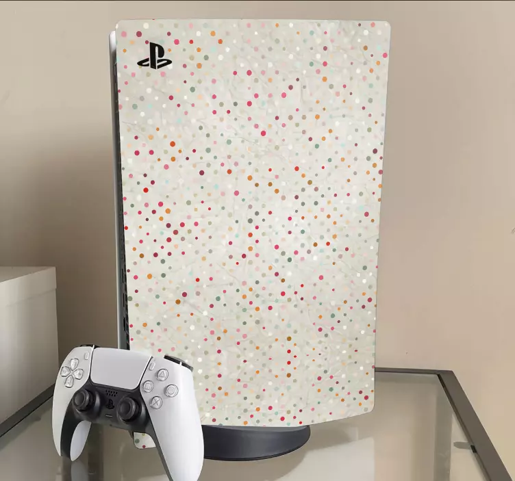 Ps5 skin spotted colorful pattern - TenStickers