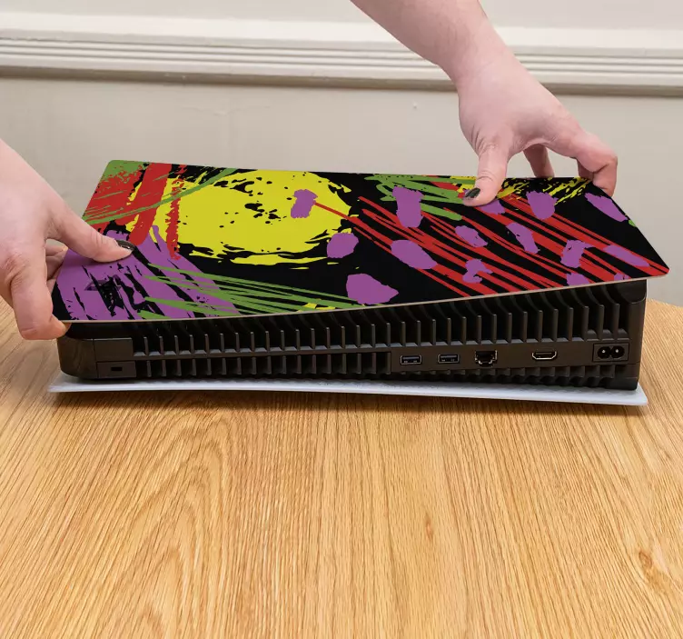 Ps5 skin vibrant abstract design - TenStickers