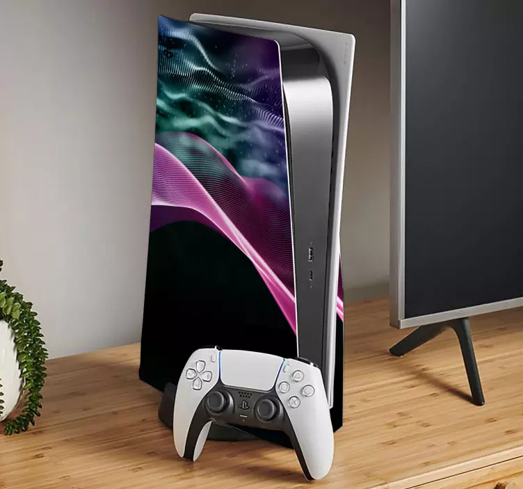 Ps5 skin vibrant wave designs - TenStickers