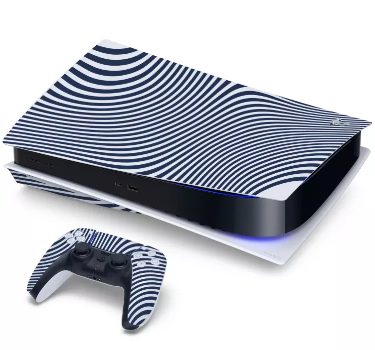 Ps5 skin wavy line design - TenStickers