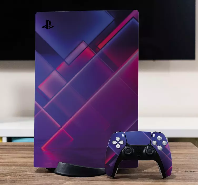 Ps5 skin with geometric patterned cover - TenStickers