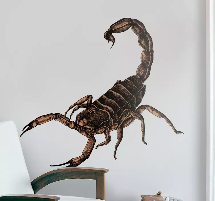 Realistic Scorpion Figure bug sticker - TenStickers