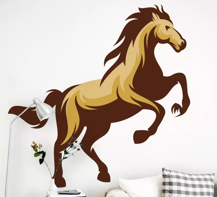 Rearing horse silhouette animal wall decor - TenStickers
