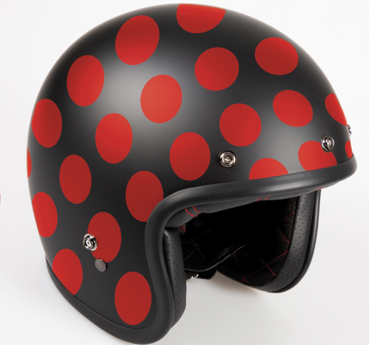 Red dots set motorcycle sticker - TenStickers