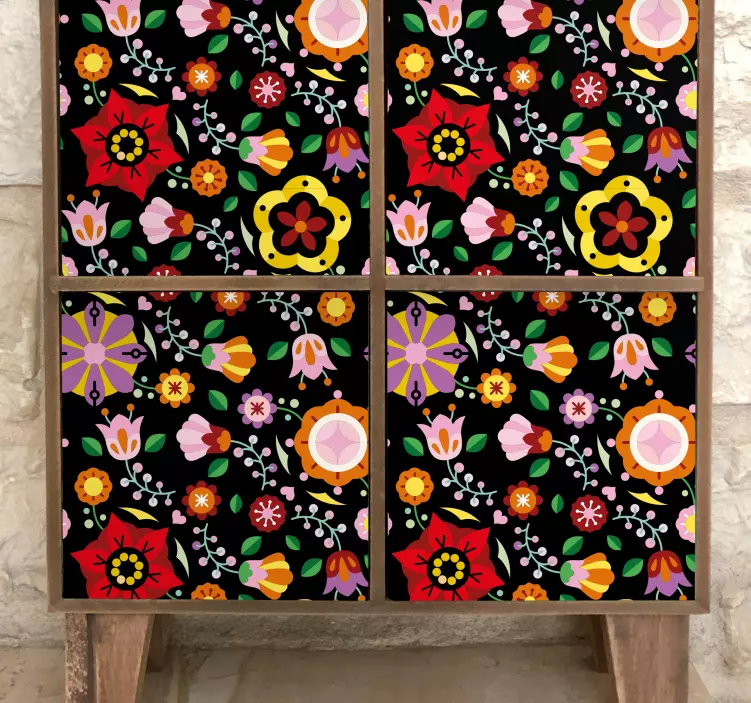 Retro Botanical Motif decoration wall sticker - TenStickers