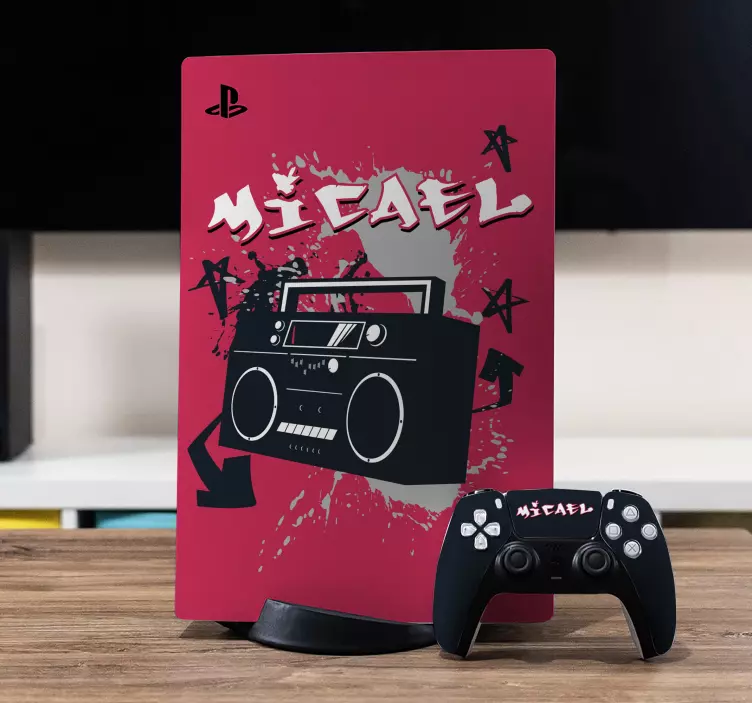 Retro Music Vibes PS5 skin - TenStickers