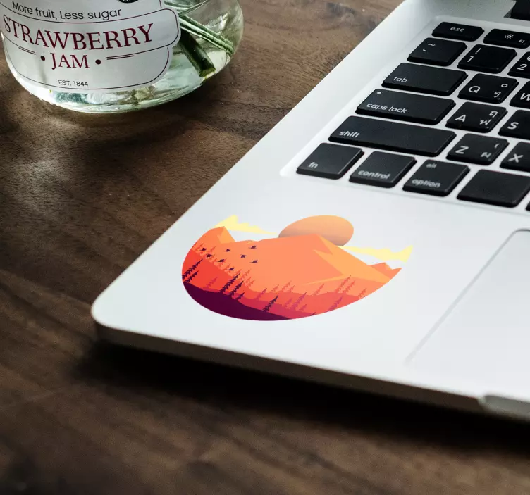 Rising Sun Laptop Sticker - TenStickers