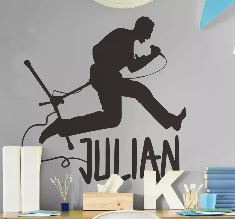 Rock singer music sticker - TenStickers