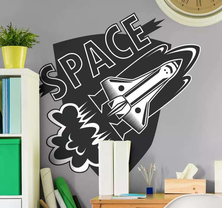 Rocket Launch Concept space sticker - TenStickers