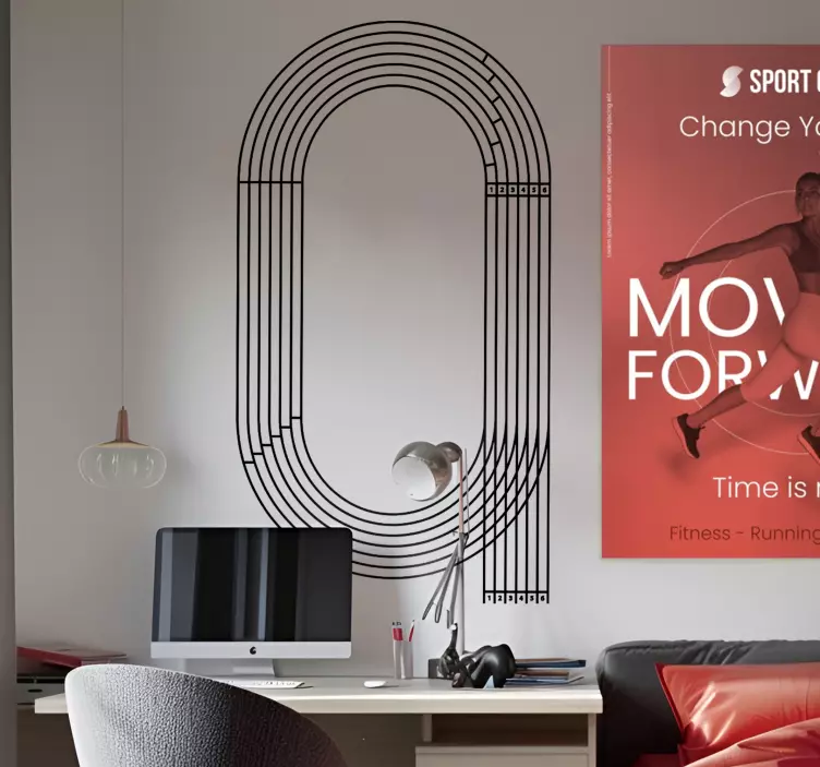 running track olympic sports sticker - TenStickers