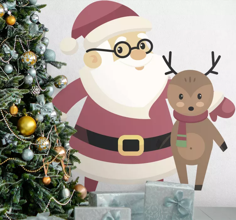 Santa Claus Character holiday sticker - TenStickers