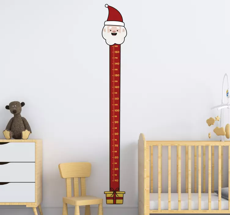 Santa Growth Chart height scale sticker - TenStickers