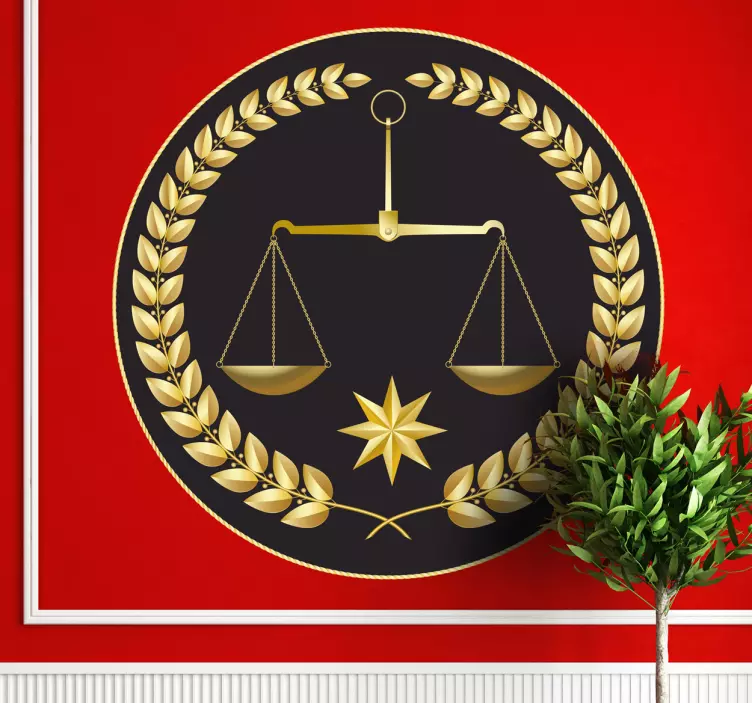 Scale of Justice Sticker - TenStickers