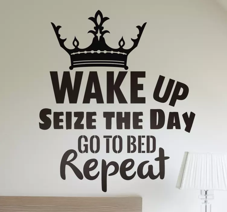 Seize the Day Decorative Wall Sticker - TenStickers