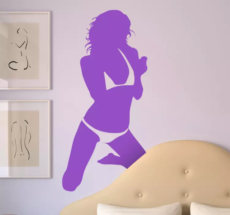 Sensual Woman Wall Sticker - TenStickers