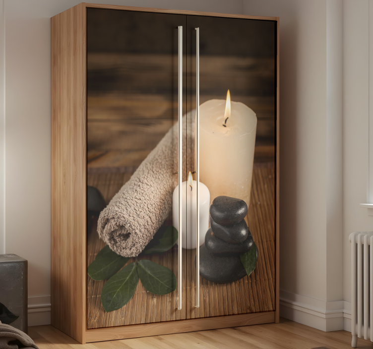 Serene bathroom scene furniture sticker - TenStickers